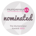Nominated for the Mumpreneur Awards 2013